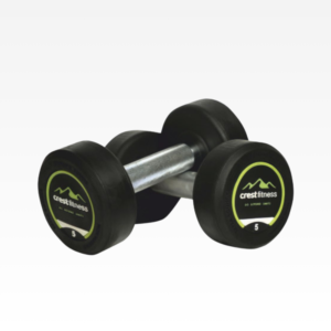 CREST ROUND RUBBER DUMBBELLS